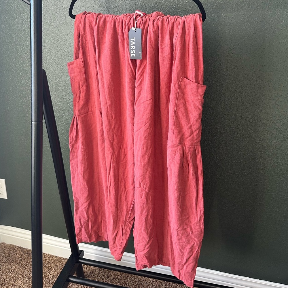 NWT - Tarse Wide Leg Boho Linen Blend Pants